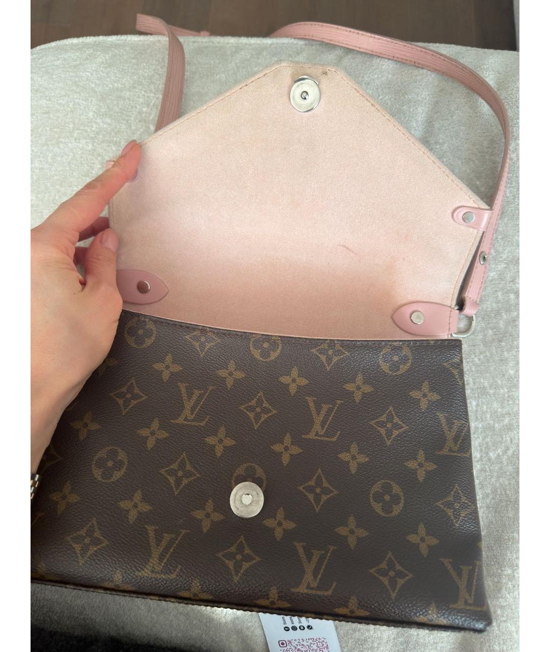 LOUIS VUITTON Розовая кожаная сумка через плечо, фото 8