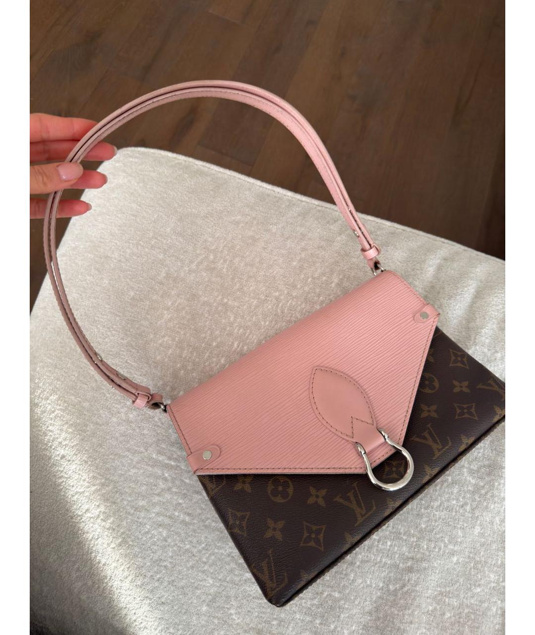 LOUIS VUITTON Розовая кожаная сумка через плечо, фото 9