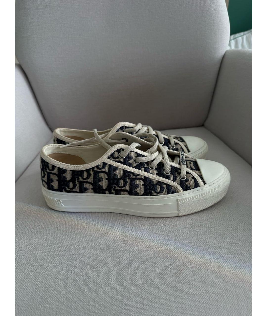 CHRISTIAN DIOR Мульти текстильные кеды, фото 6