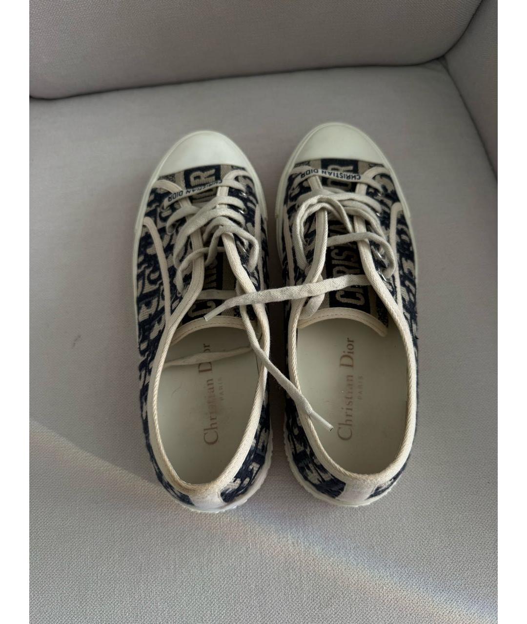 CHRISTIAN DIOR Мульти текстильные кеды, фото 3