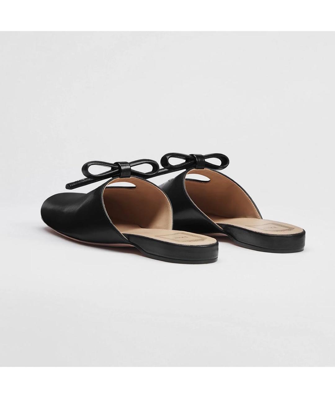 CHRISTIAN DIOR Черные кожаные мюли, фото 3