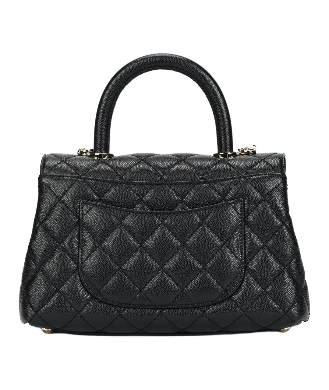 CHANEL Черная кожаная сумка через плечо, фото 3