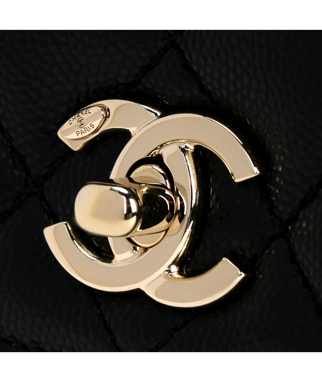 CHANEL Черная кожаная сумка через плечо, фото 5