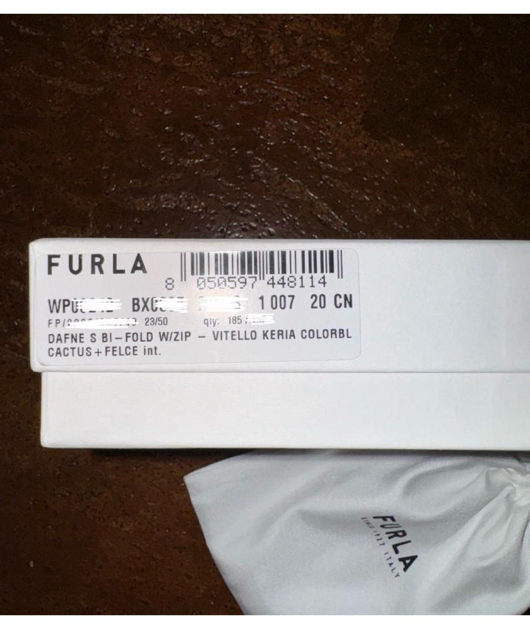 FURLA Белый кожаный кардхолдер, фото 5