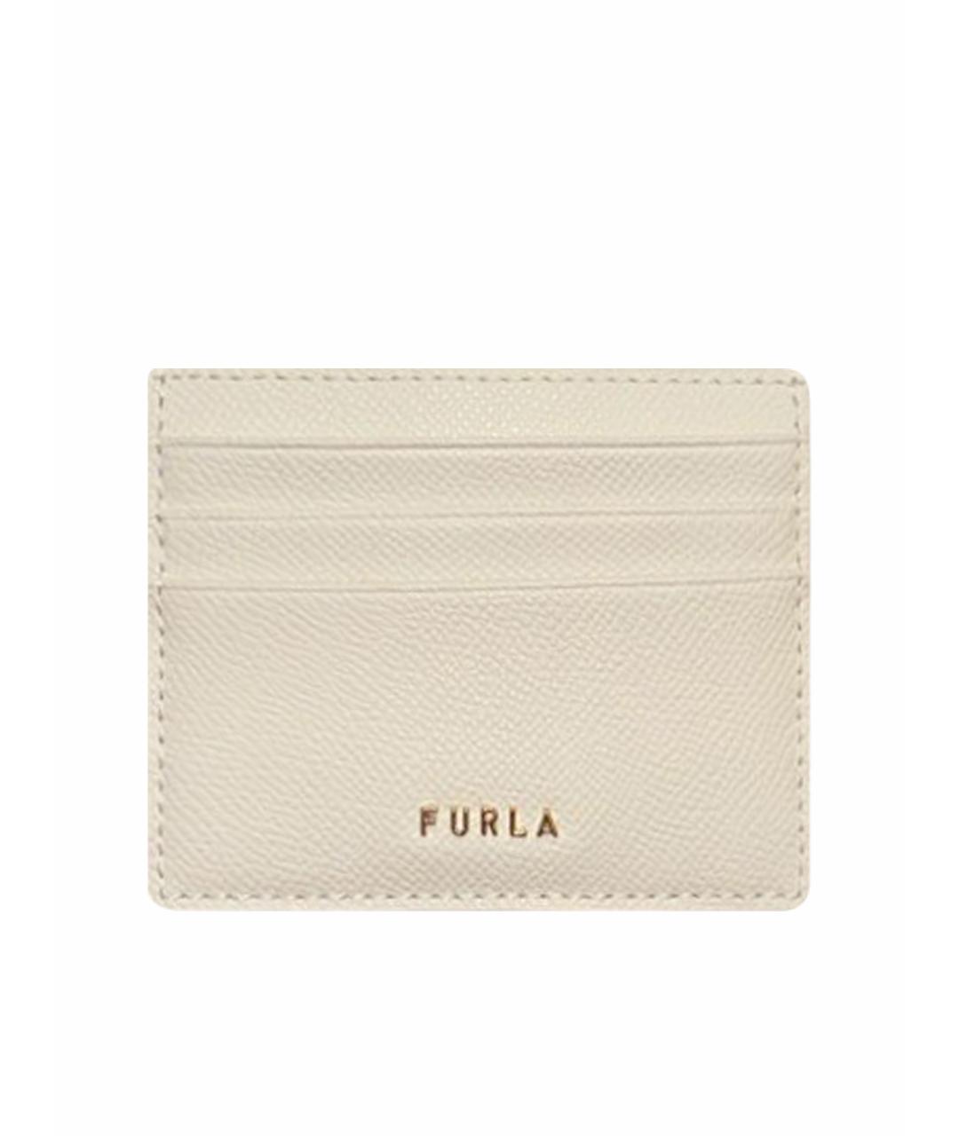 FURLA Белый кожаный кардхолдер, фото 1