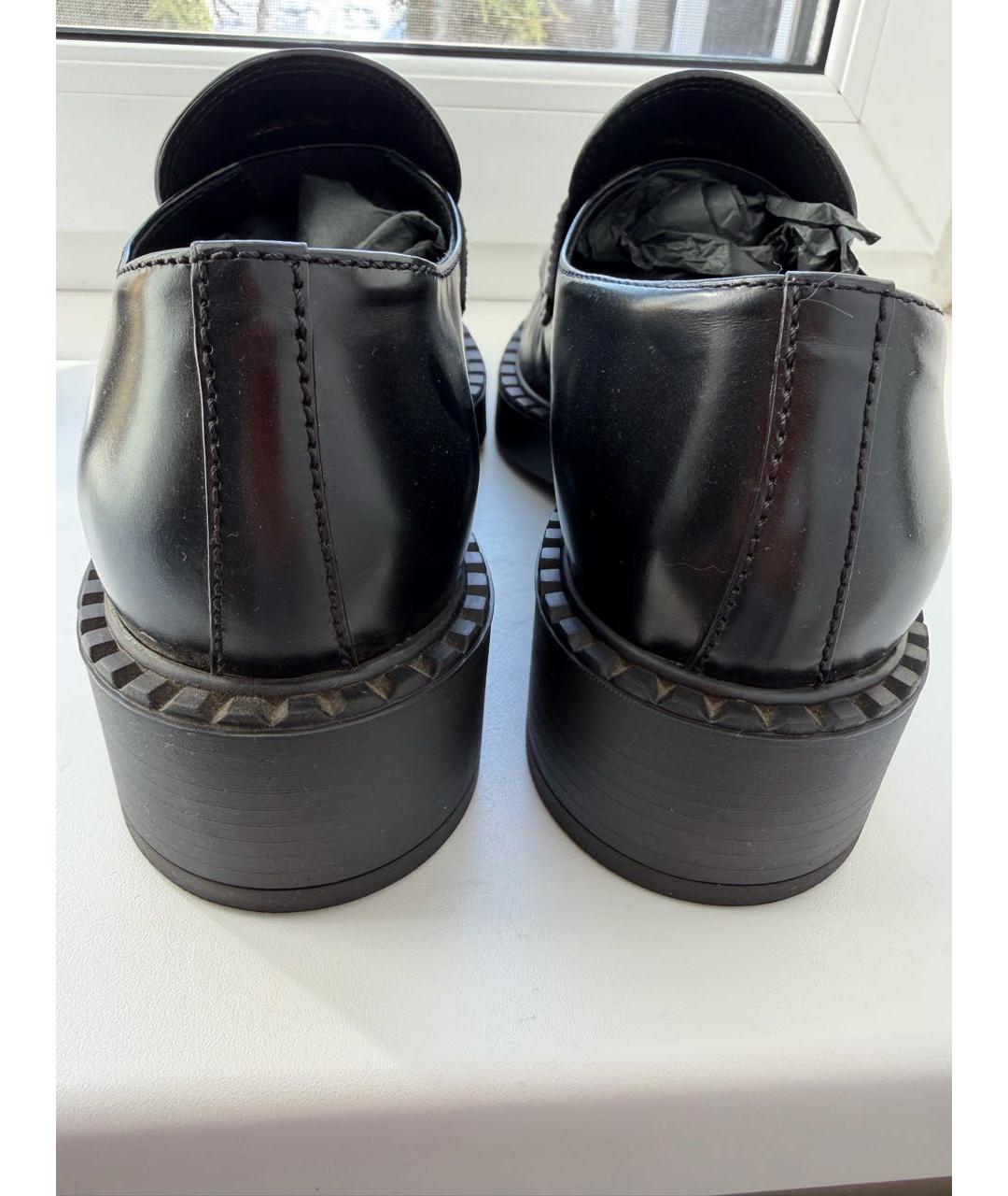 PRADA Черные кожаные лоферы, фото 4
