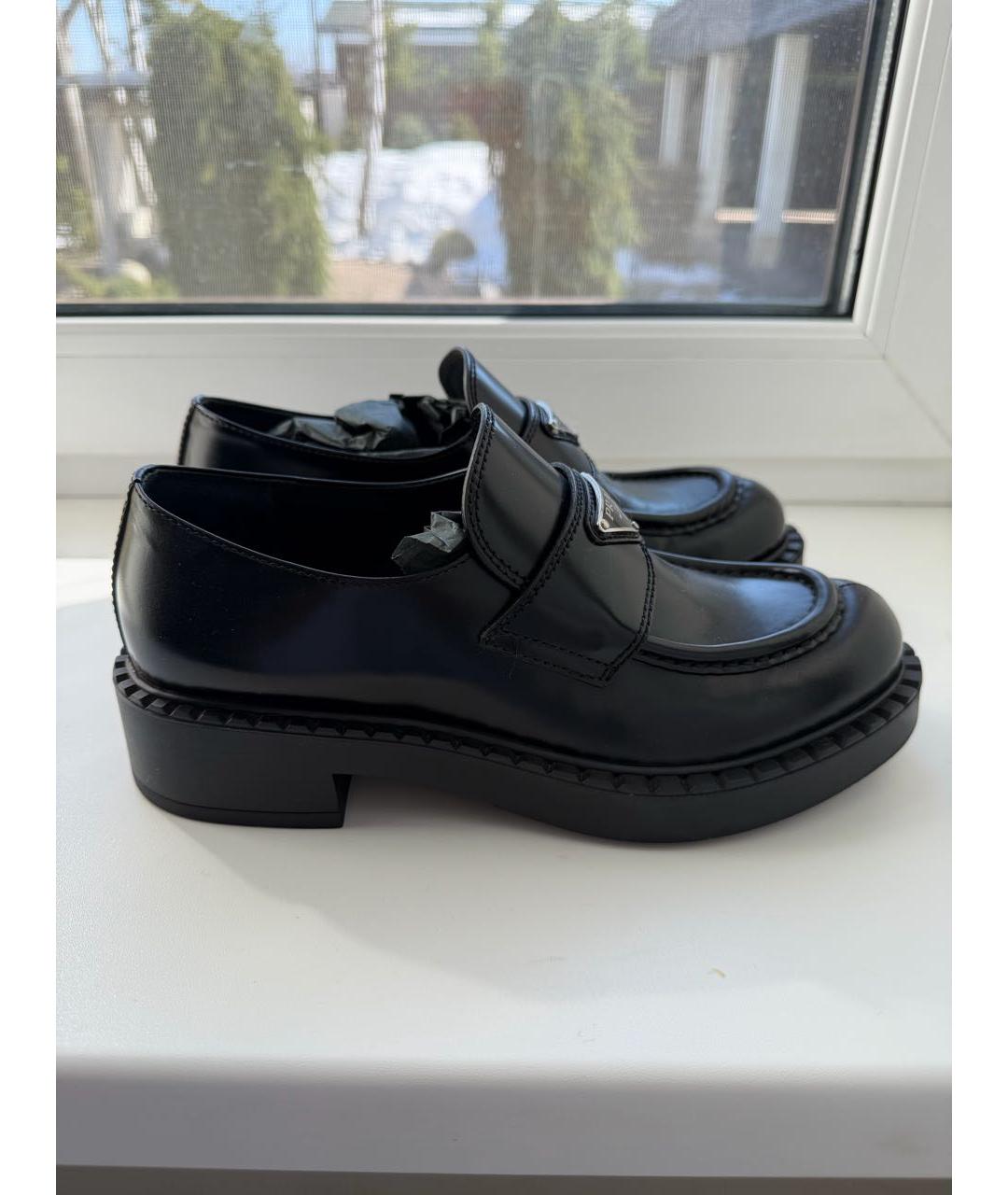 PRADA Черные кожаные лоферы, фото 7