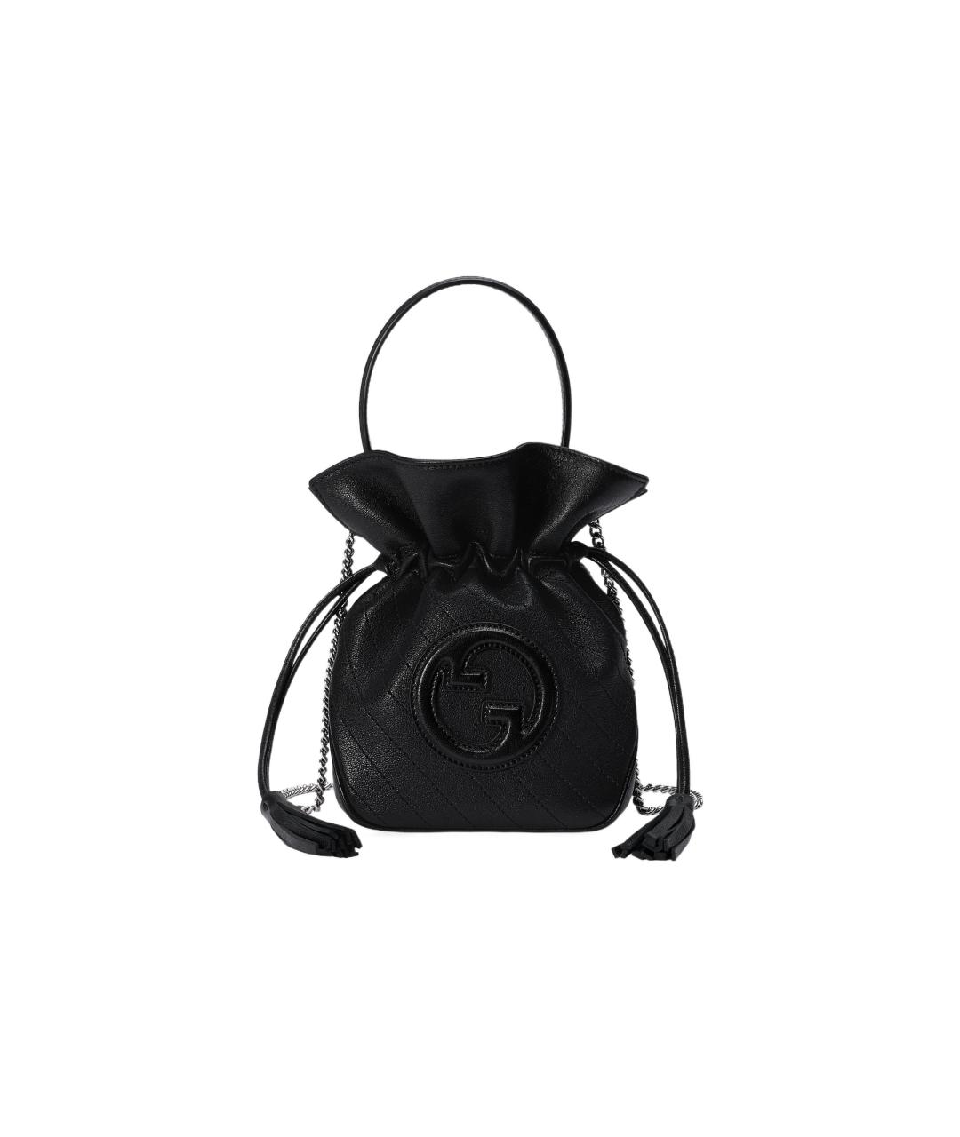 GUCCI Черная кожаная сумка через плечо, фото 6