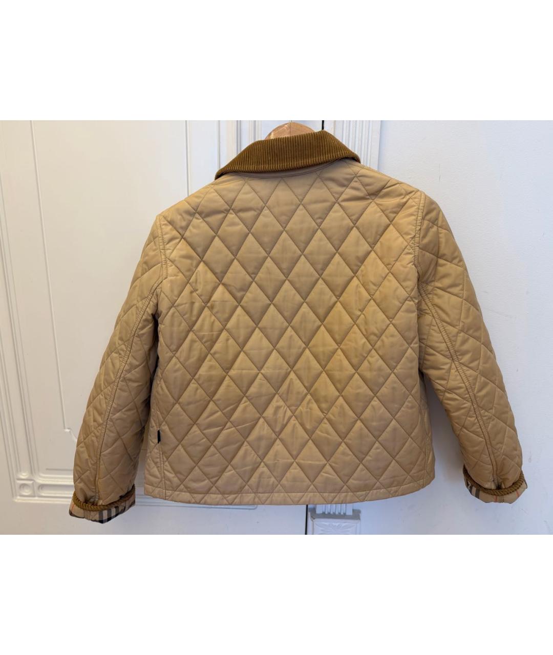 BURBERRY Бежевая полиамидовая куртка, фото 3