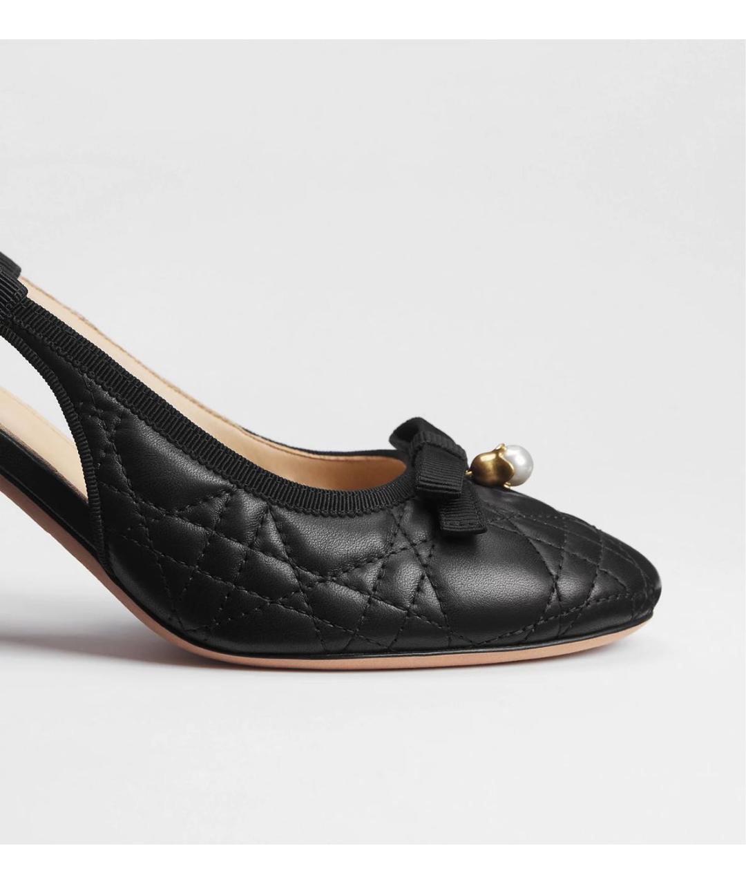 CHRISTIAN DIOR Черные кожаные туфли, фото 4