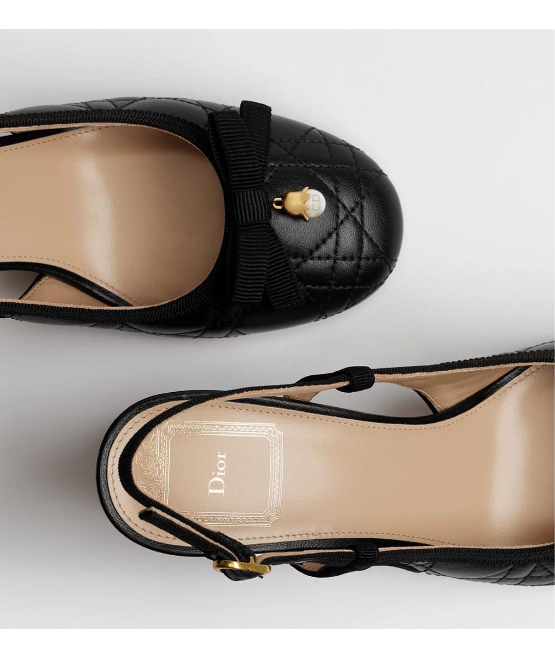 CHRISTIAN DIOR Черные кожаные туфли, фото 7