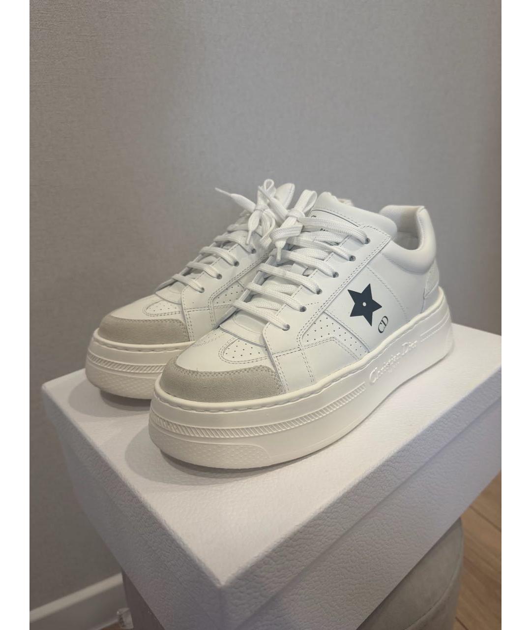 CHRISTIAN DIOR Белые кроссовки из искусственной кожи, фото 2