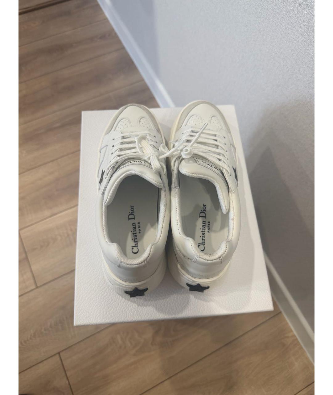 CHRISTIAN DIOR Белые кроссовки из искусственной кожи, фото 3