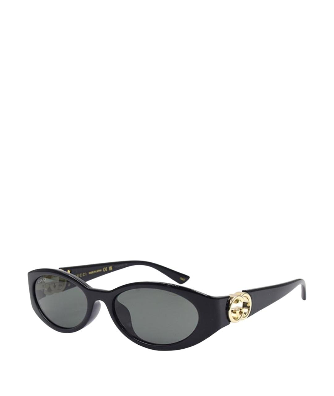 GUCCI Черные пластиковые солнцезащитные очки, фото 1