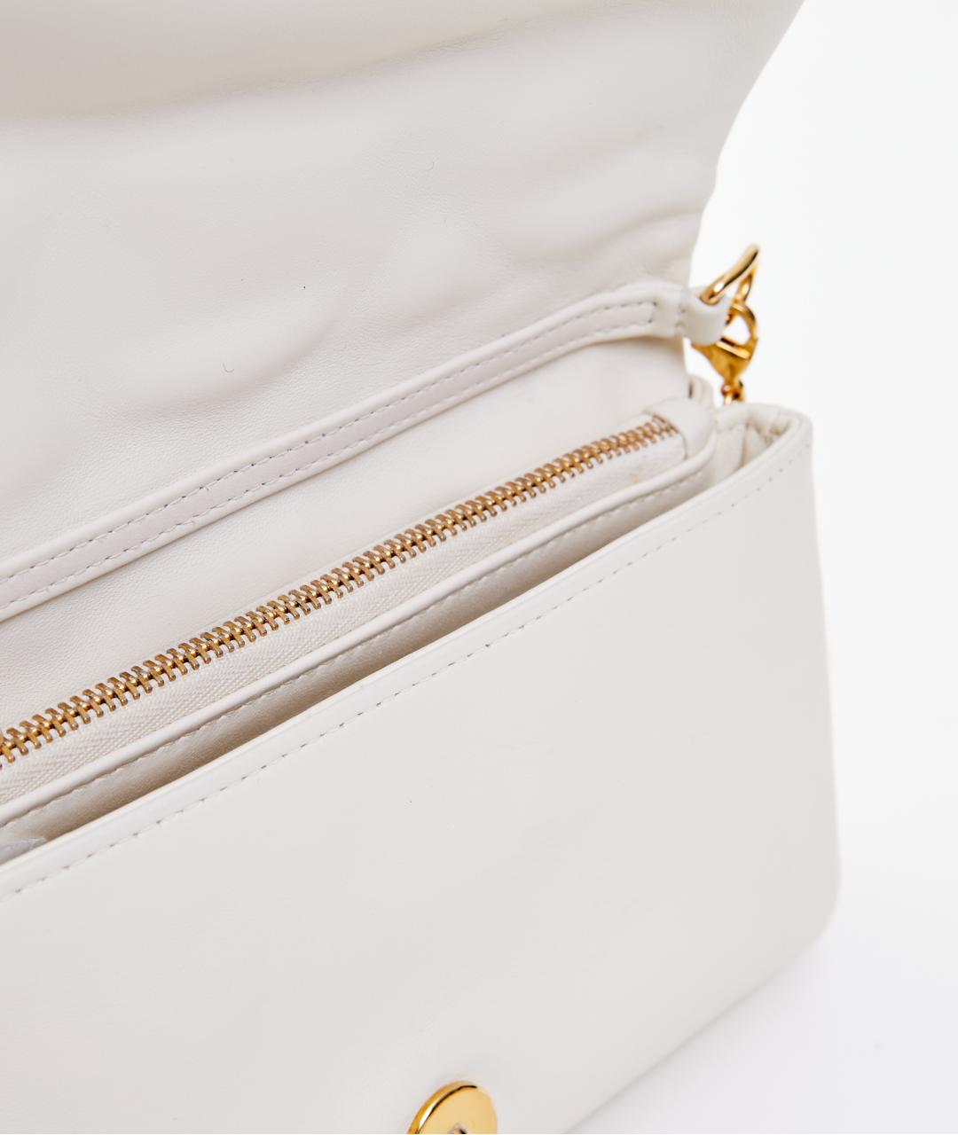 CHRISTIAN DIOR Белая кожаная сумка через плечо, фото 7