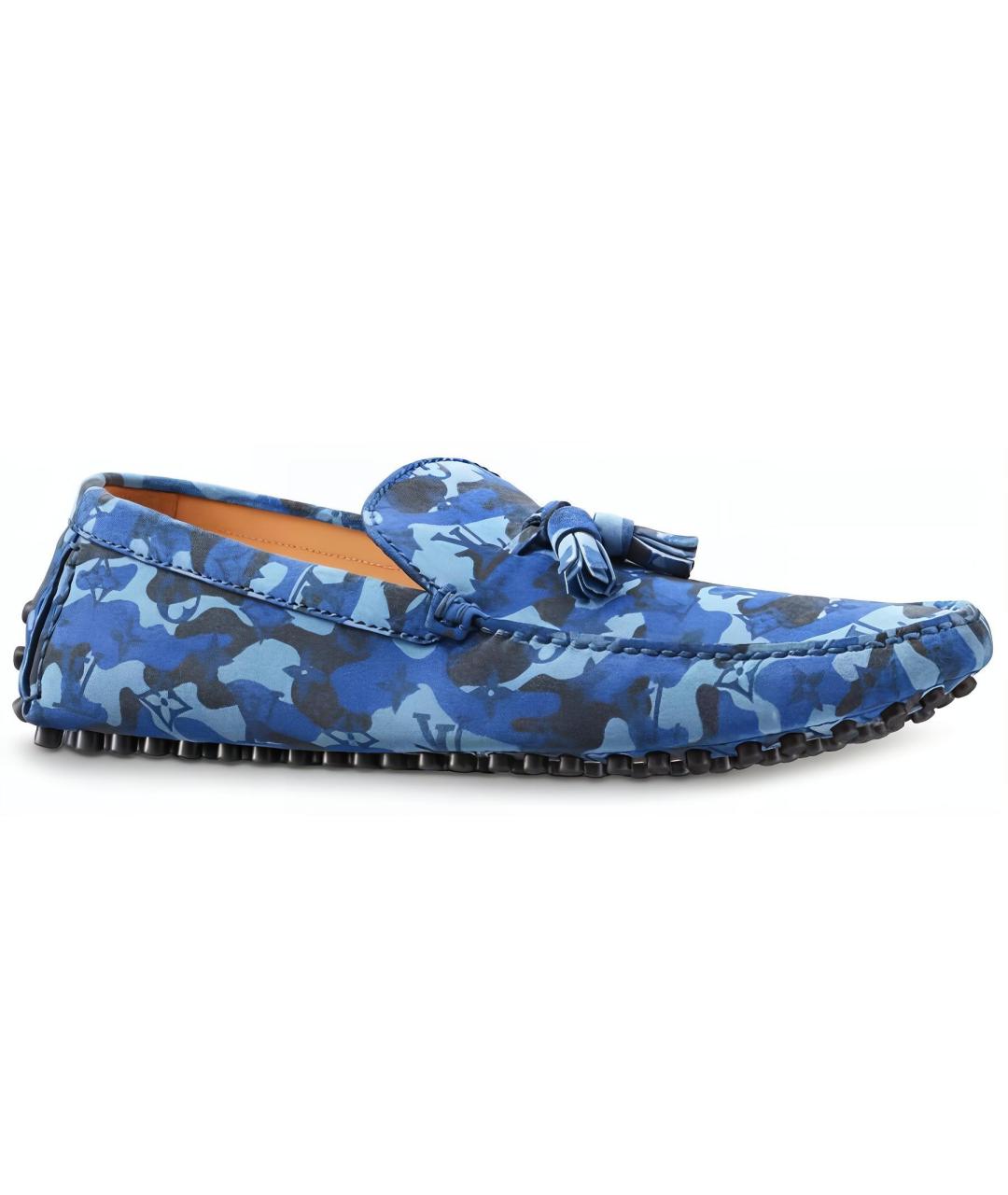 LOUIS VUITTON Синие лоферы, фото 1