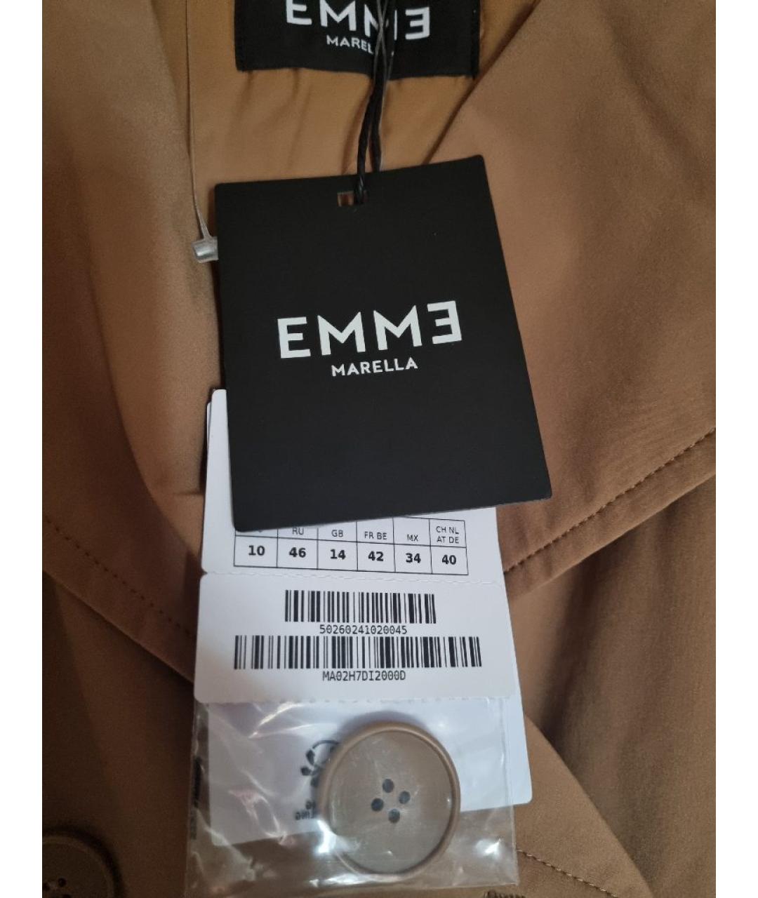 MARELLA Коричневая полиамидовая куртка, фото 3