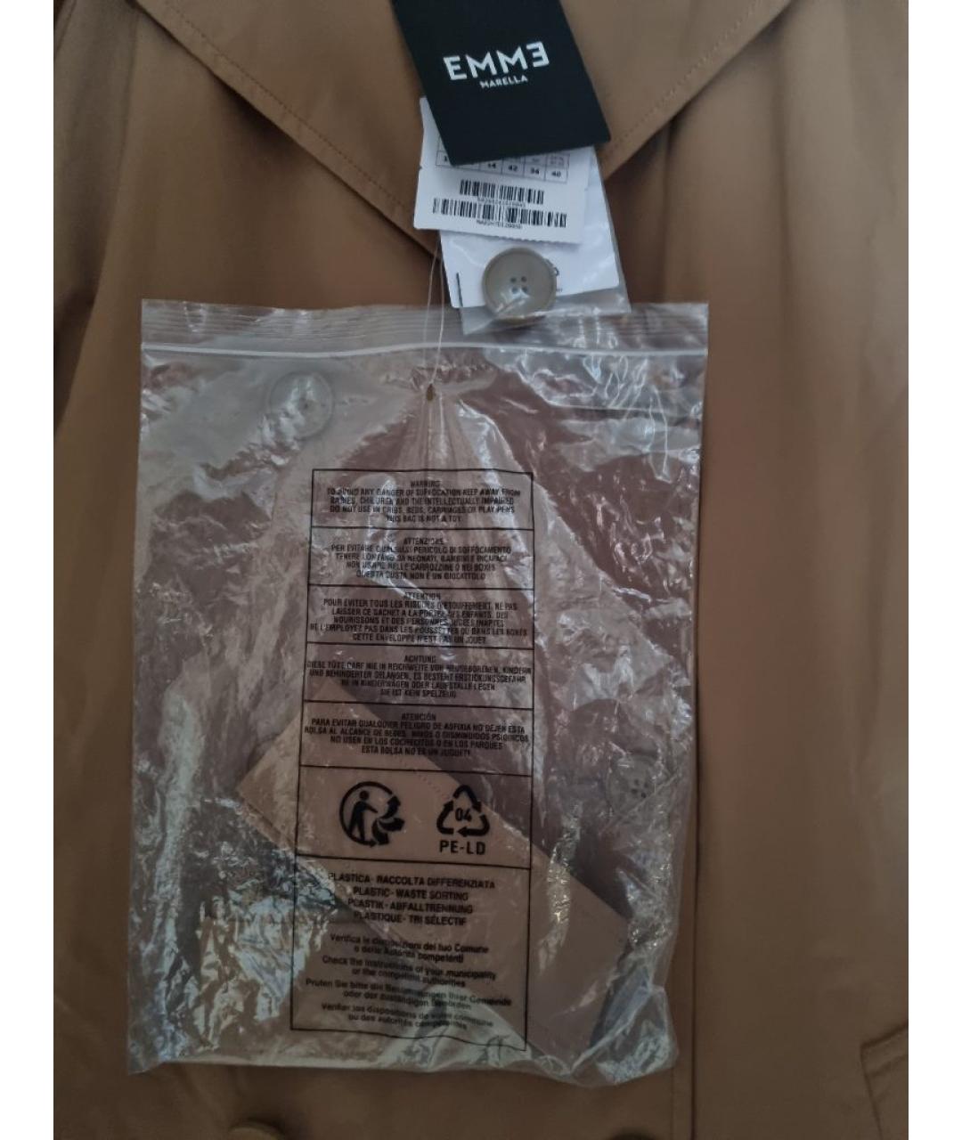 MARELLA Коричневая полиамидовая куртка, фото 4