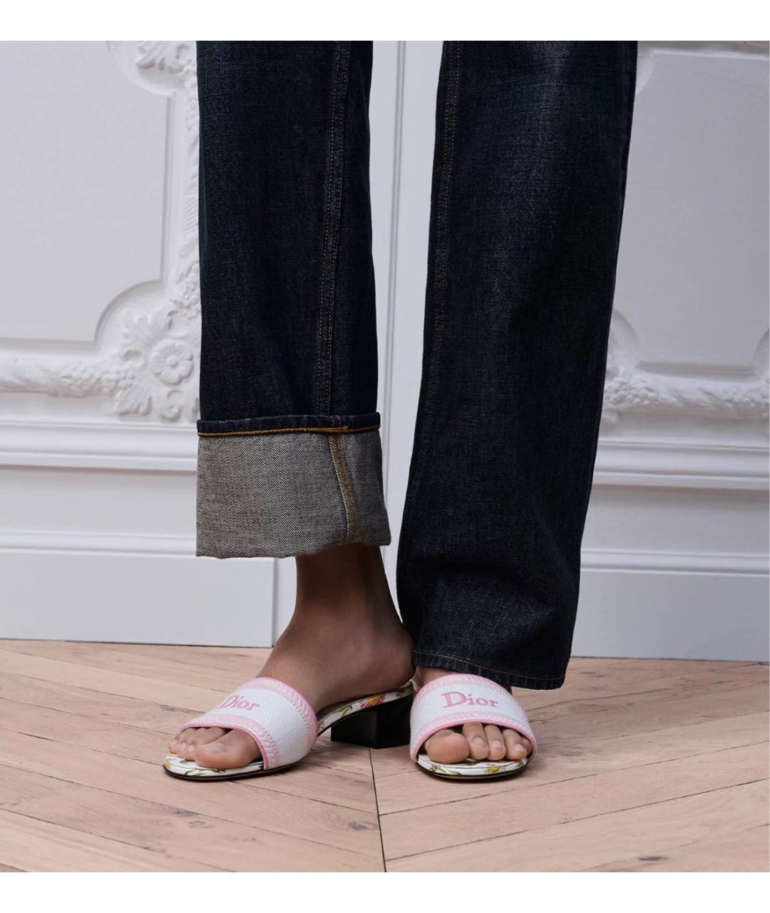 CHRISTIAN DIOR Белые мюли, фото 2