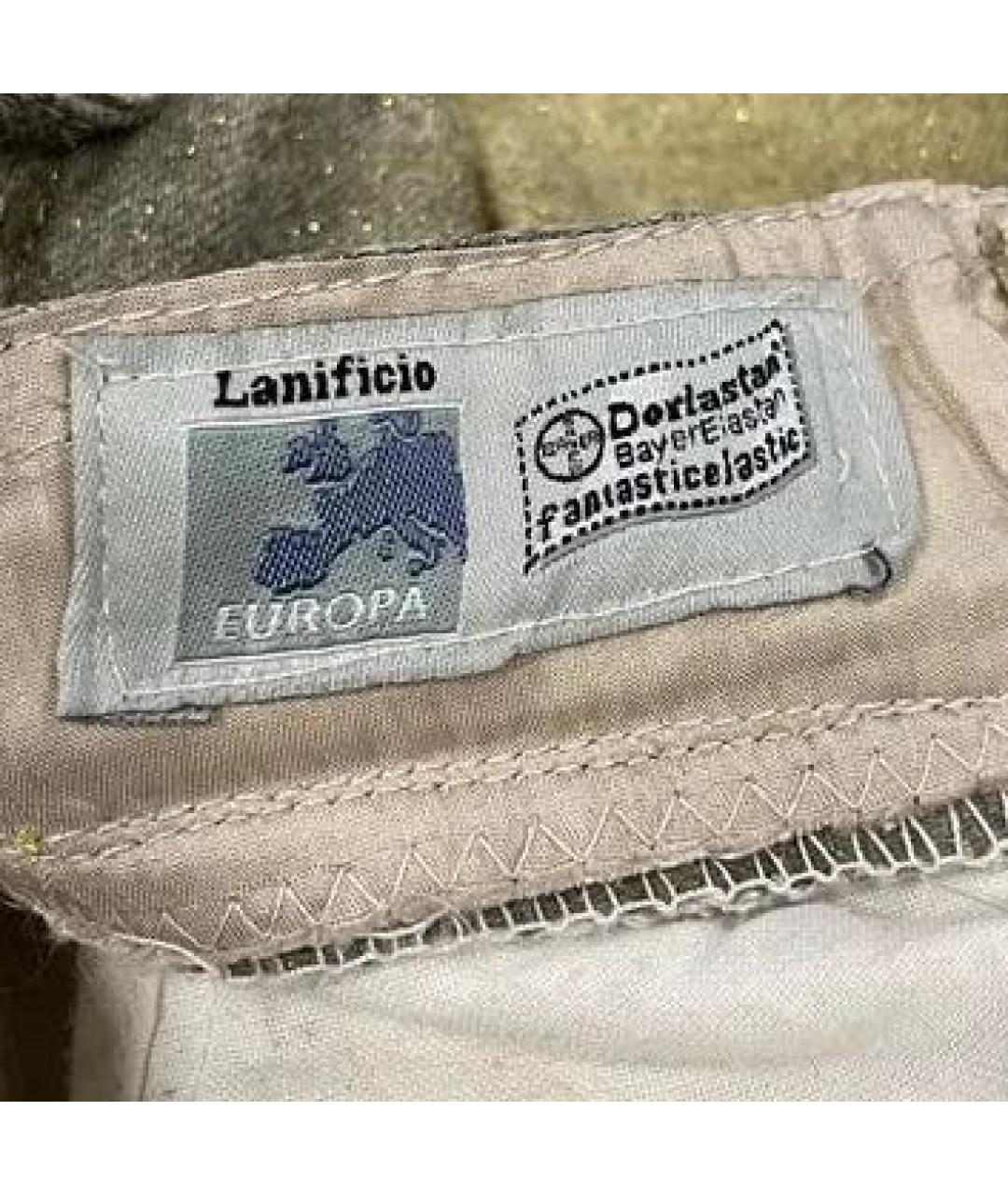 ROBERTO CAVALLI Хаки хлопко-эластановые прямые джинсы, фото 6