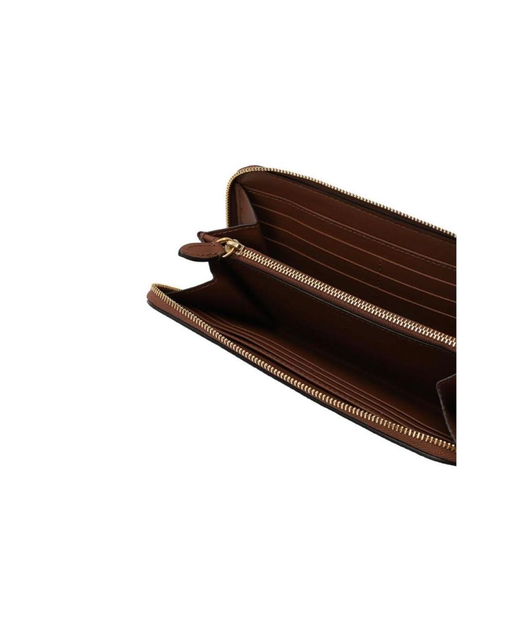 BURBERRY Коричневый кожаный кошелек, фото 3