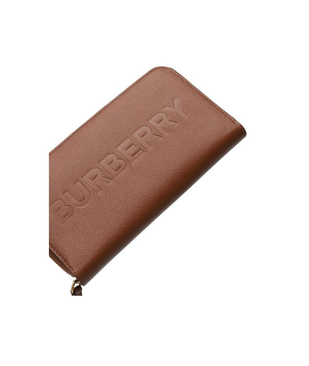 BURBERRY Коричневый кожаный кошелек, фото 4