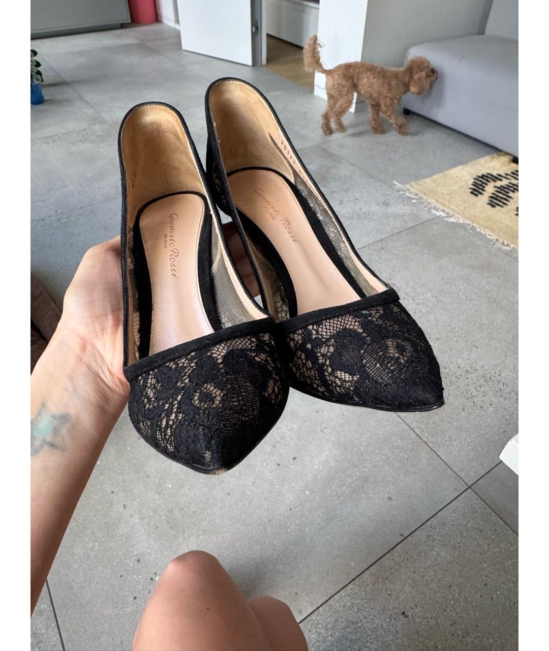 GIANVITO ROSSI Черные замшевые туфли, фото 4