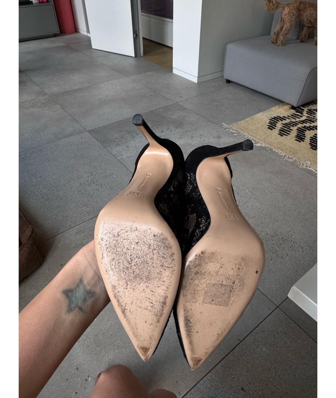 GIANVITO ROSSI Черные замшевые туфли, фото 6