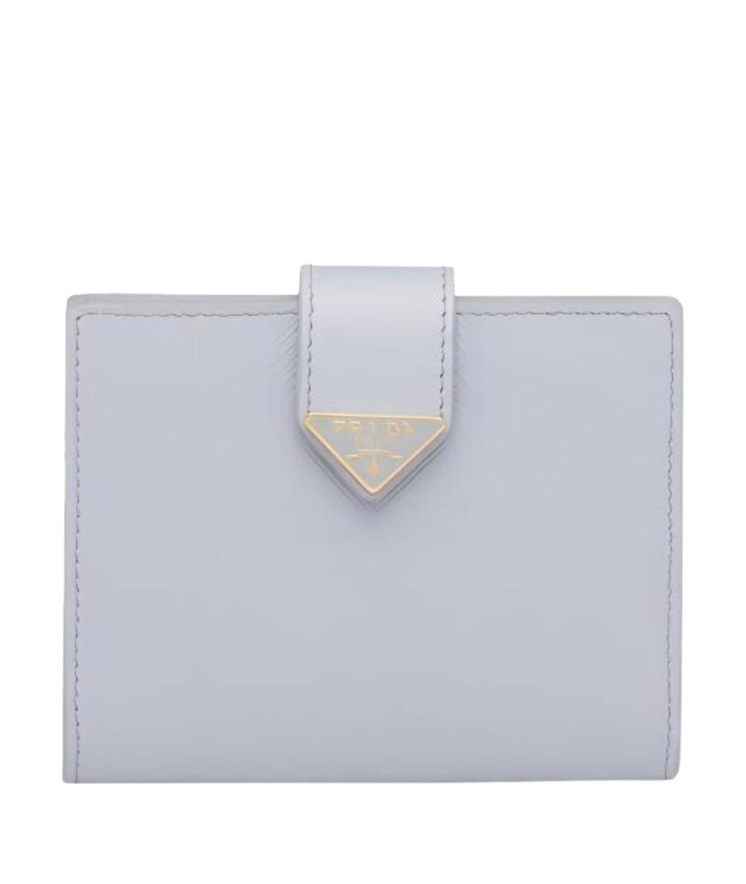 PRADA Голубой кожаный кошелек, фото 1