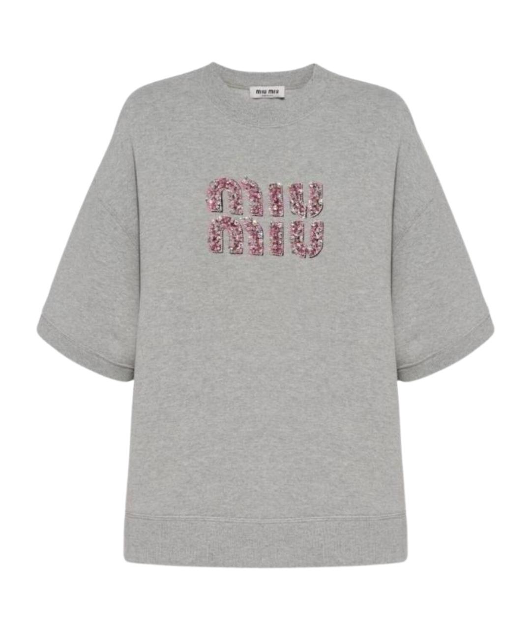 MIU MIU Серая футболка, фото 1
