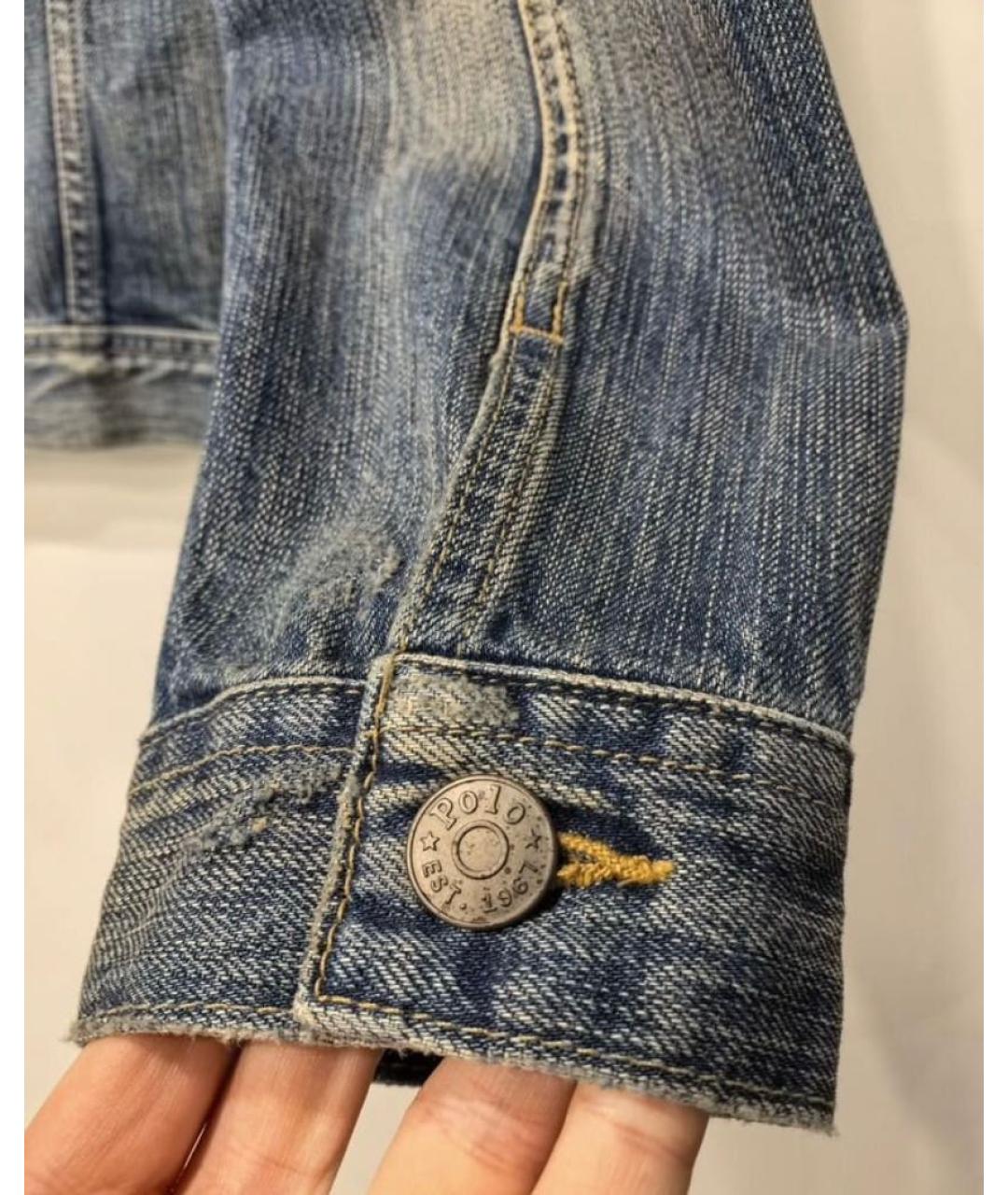 POLO RALPH LAUREN Темно-синяя деним куртка, фото 4