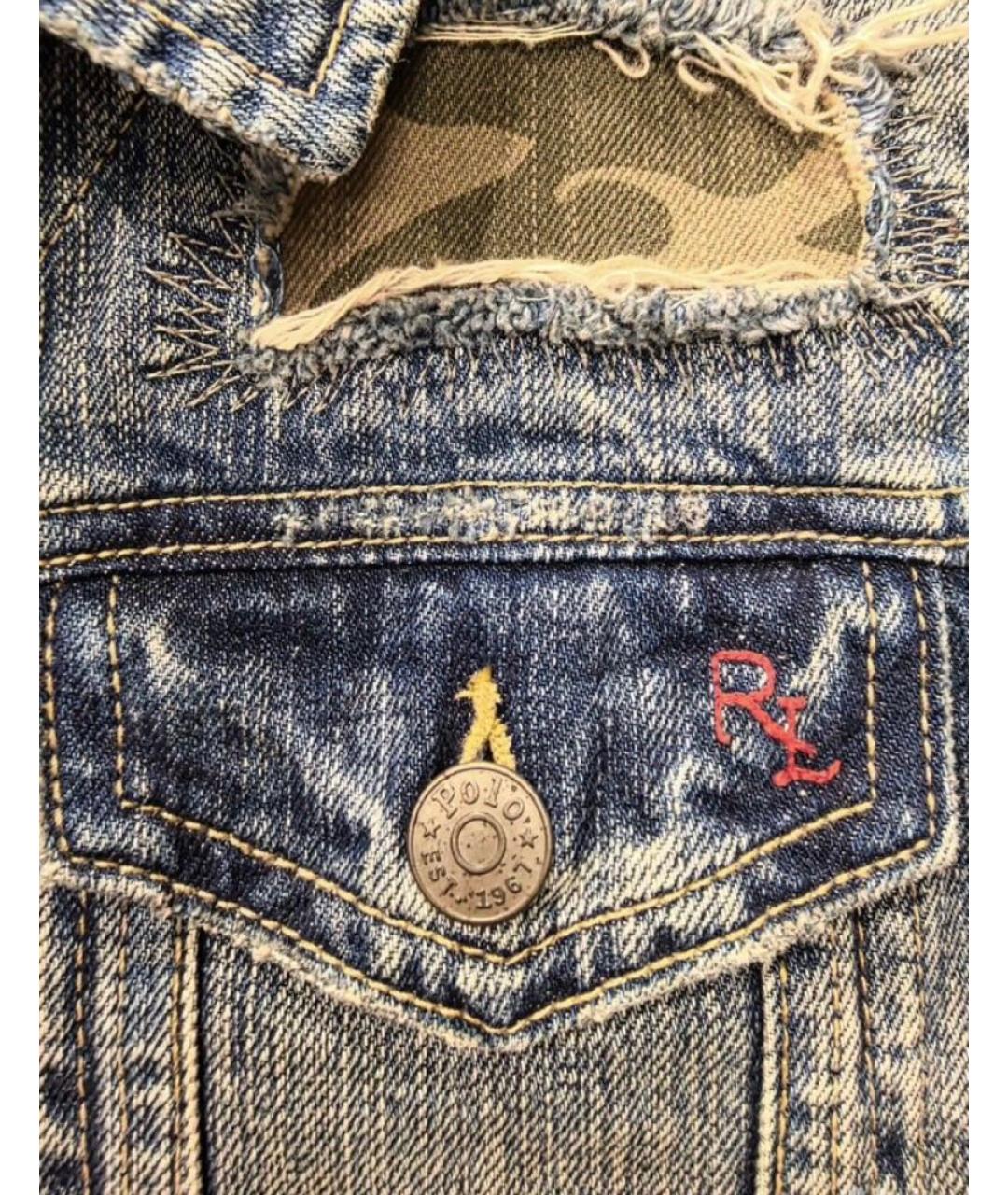 POLO RALPH LAUREN Темно-синяя деним куртка, фото 3