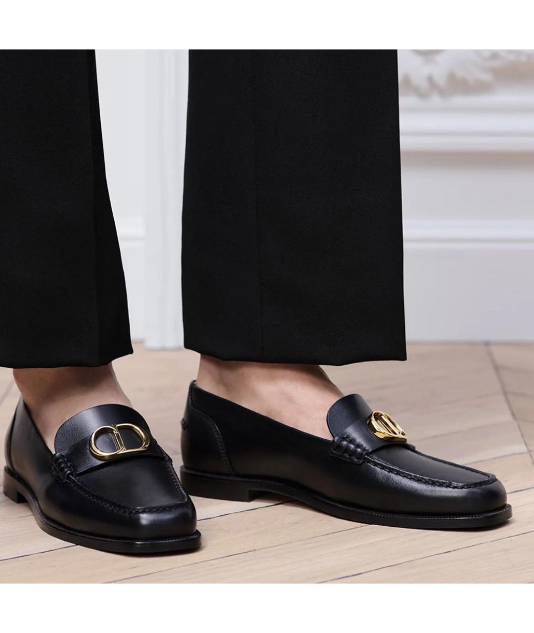 CHRISTIAN DIOR Черные мокасины, фото 3