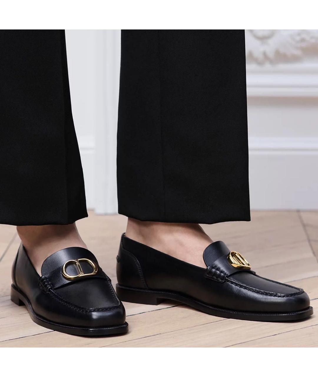 CHRISTIAN DIOR Черные мокасины, фото 4