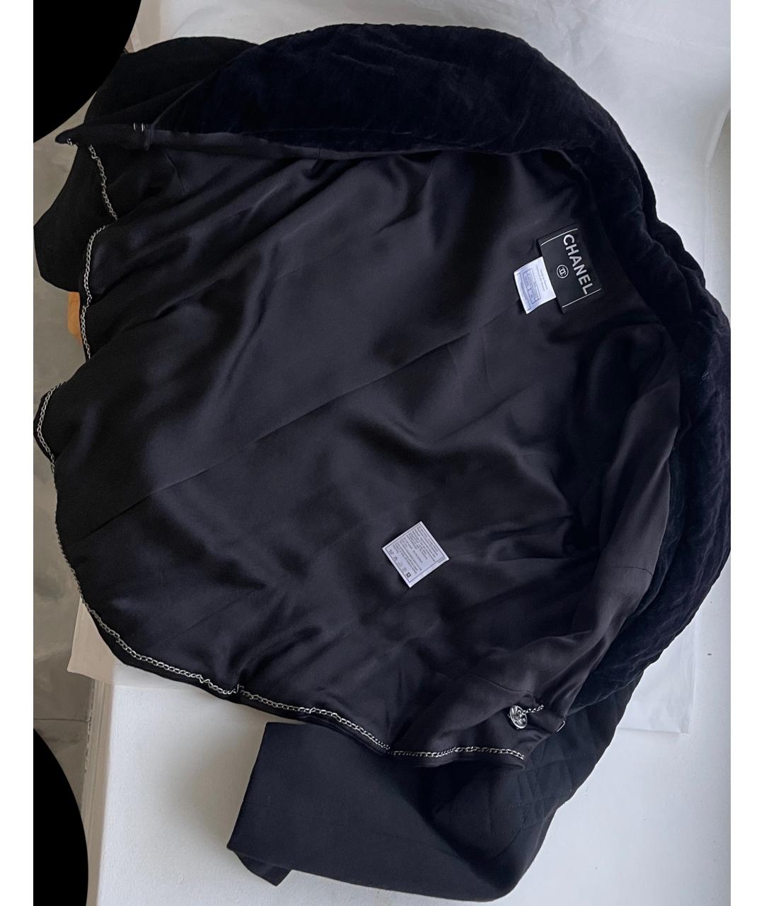 CHANEL Черный шерстяной жакет/пиджак, фото 6
