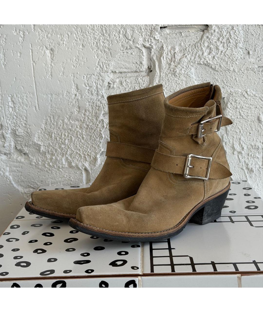 R13 Горчичные замшевые полусапоги, фото 5