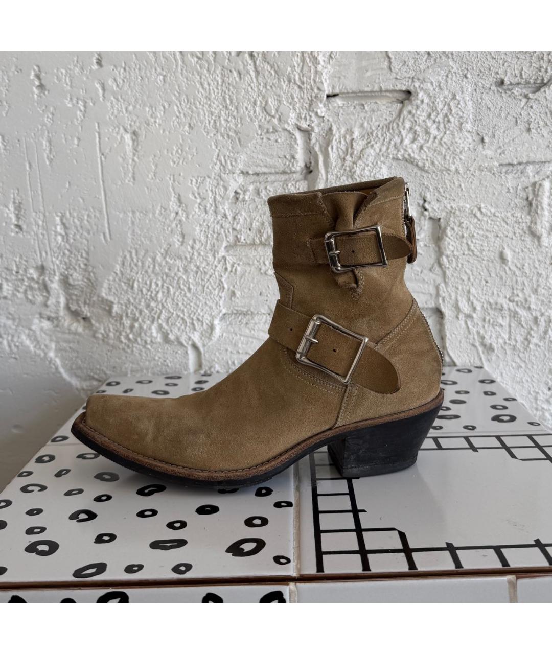 R13 Горчичные замшевые полусапоги, фото 7