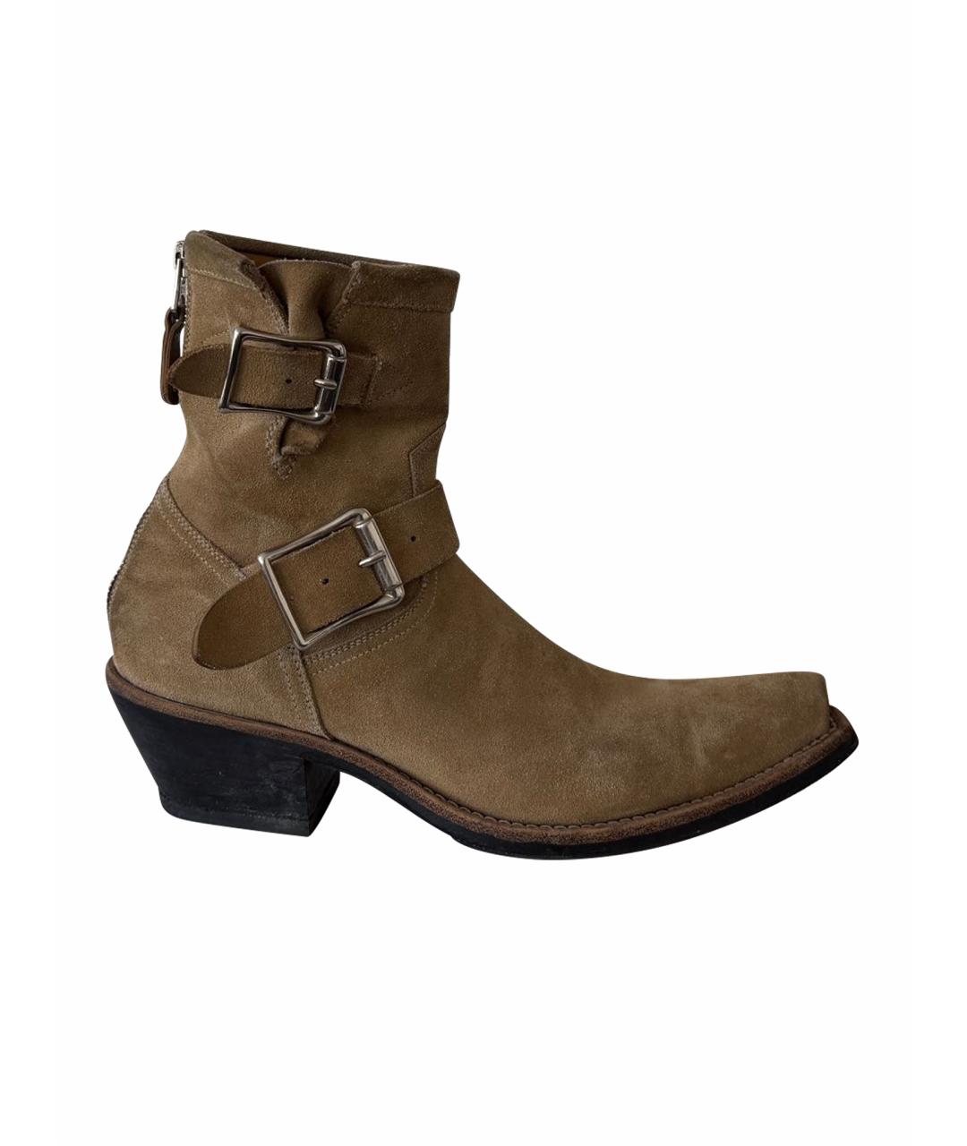 R13 Горчичные замшевые полусапоги, фото 1