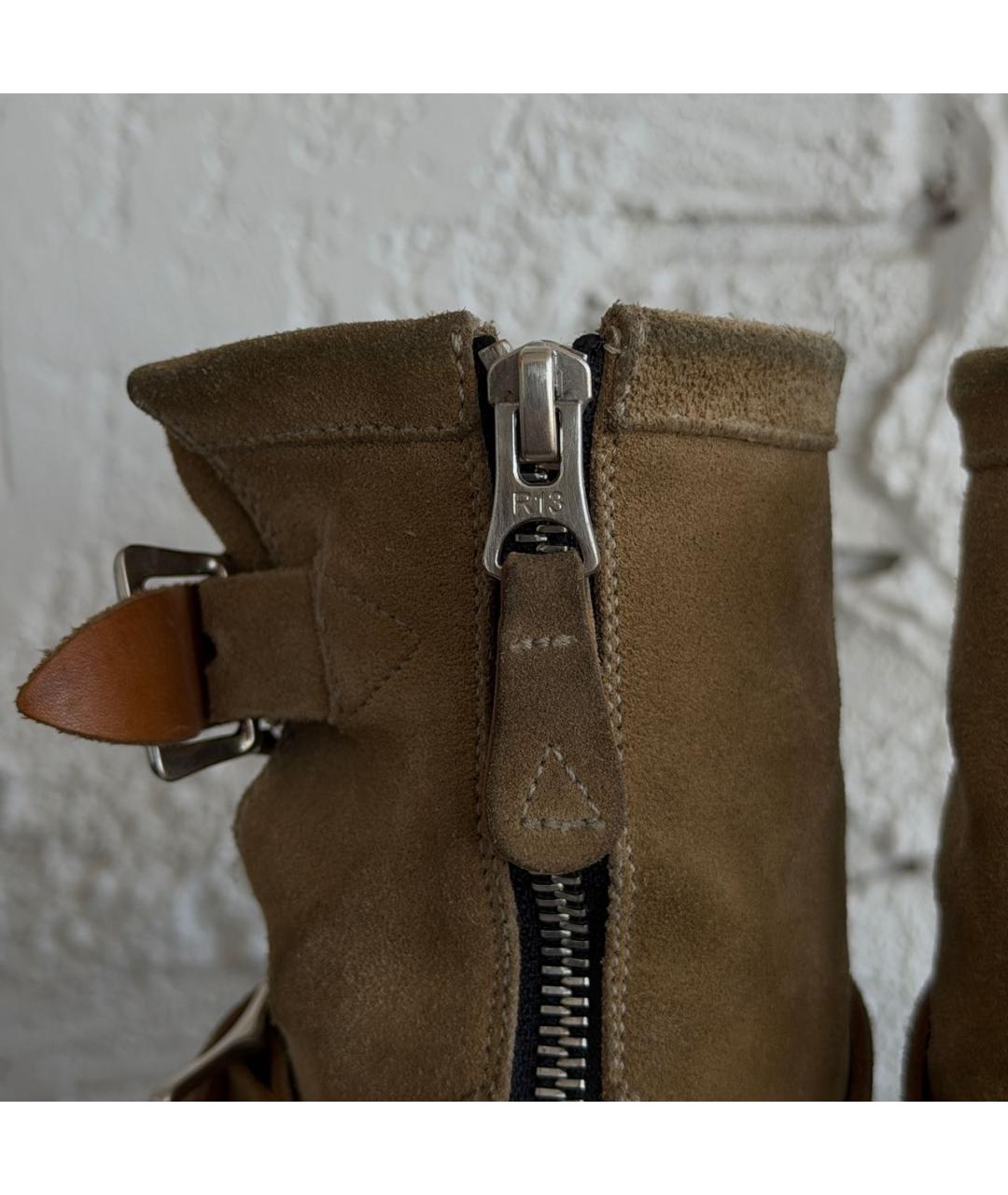 R13 Горчичные замшевые полусапоги, фото 6