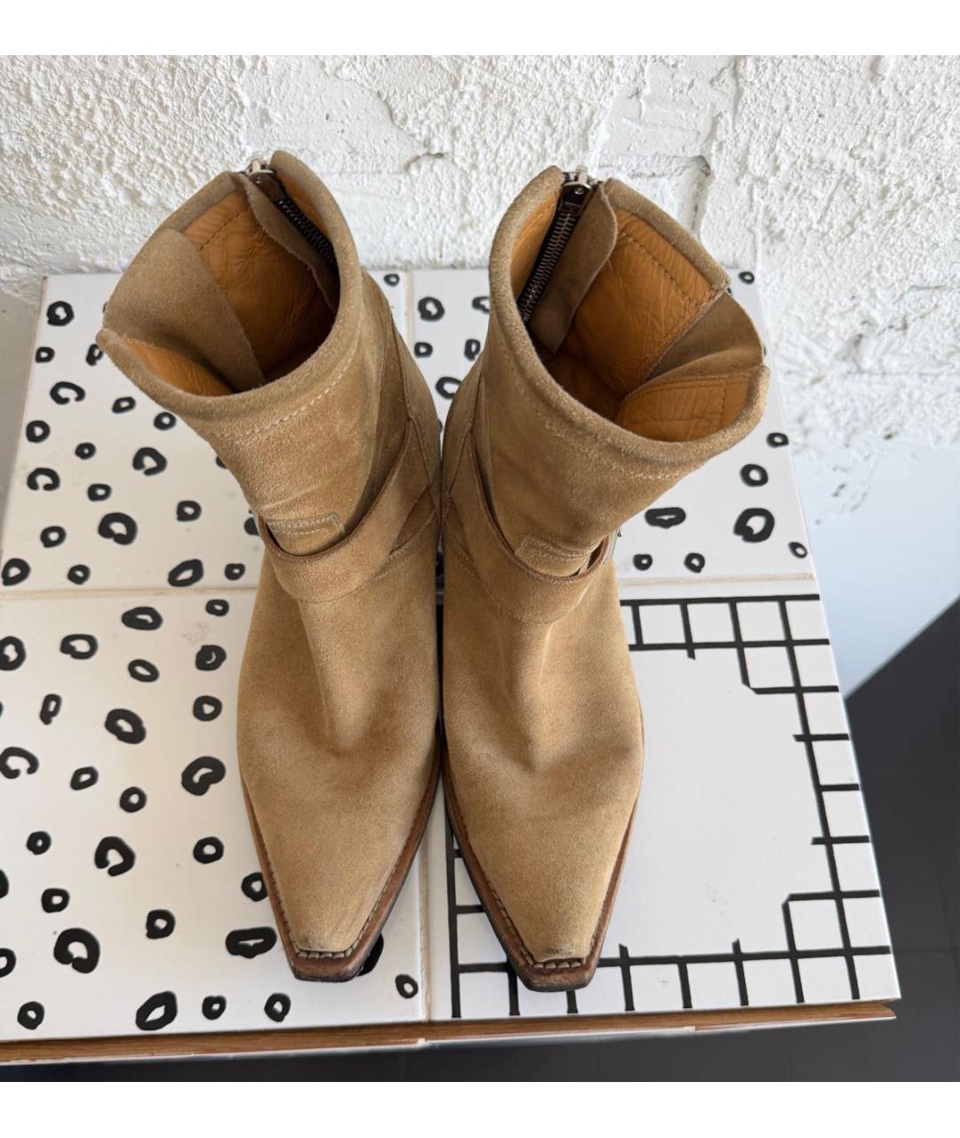 R13 Горчичные замшевые полусапоги, фото 3