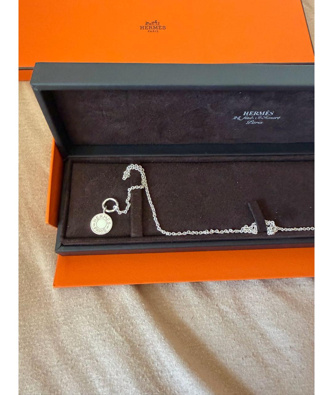HERMES Серебряное серебряное колье, фото 2