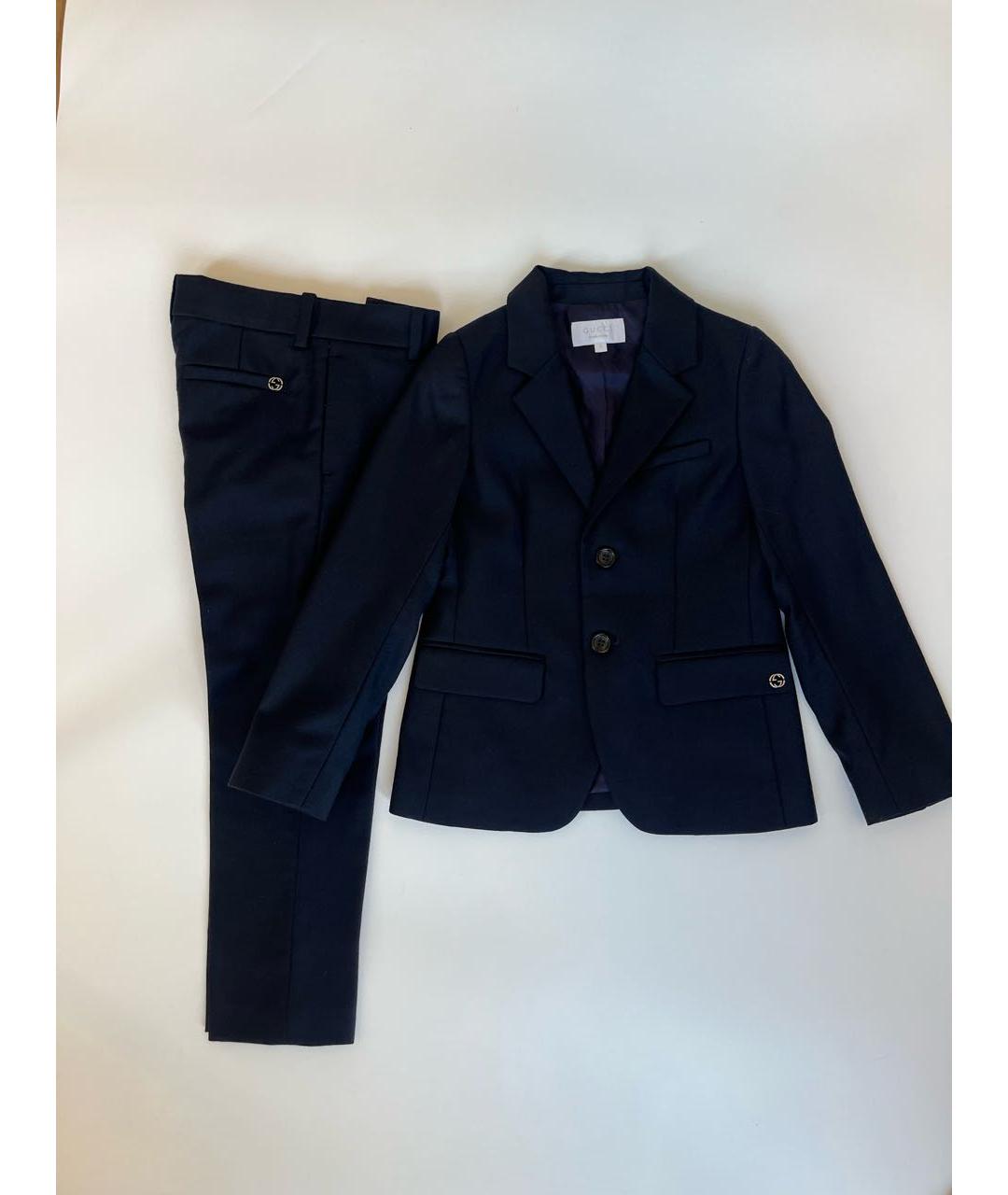 GUCCI Темно-синий шерстяной комплект, фото 6