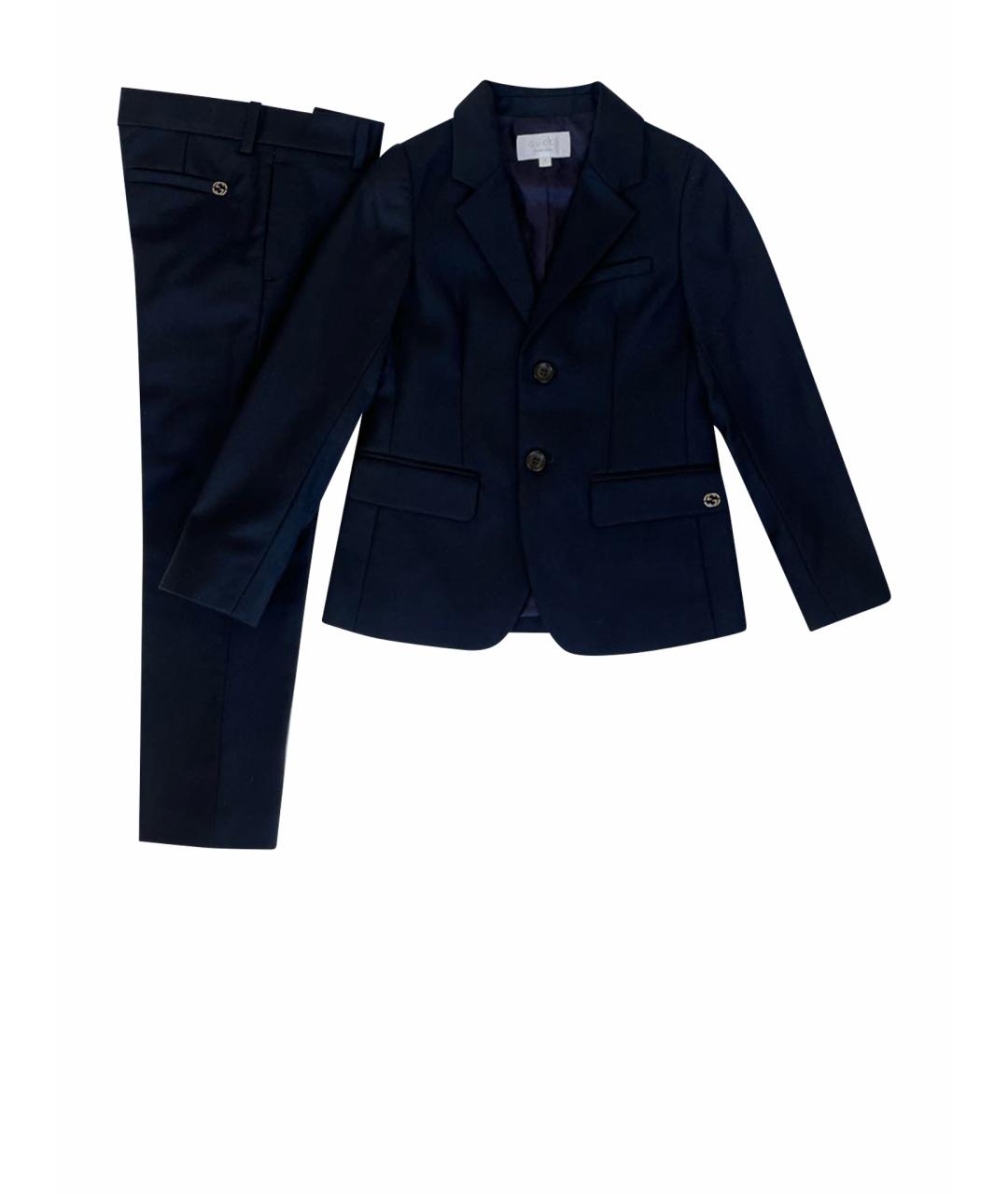 GUCCI Темно-синий шерстяной комплект, фото 1