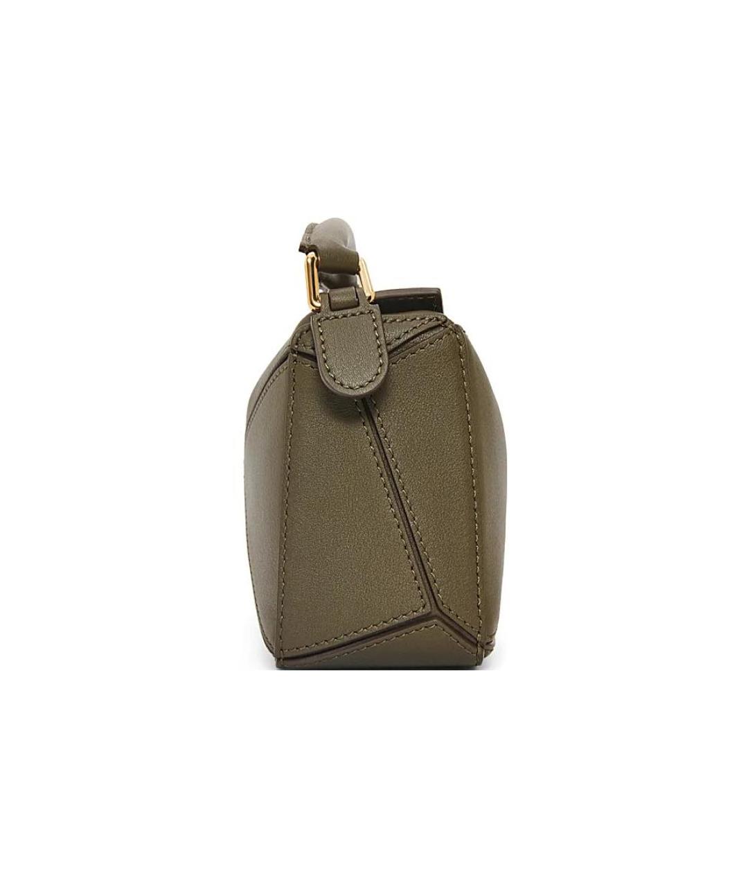 LOEWE Хаки кожаная сумка через плечо, фото 4