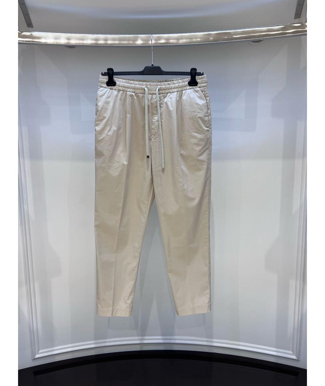 JACOB COHEN Бежевые хлопковые повседневные брюки, фото 4