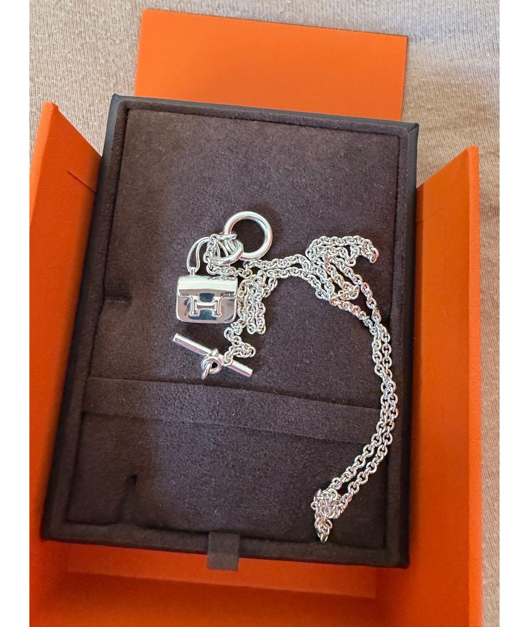 HERMES Серебряное серебряное колье, фото 2