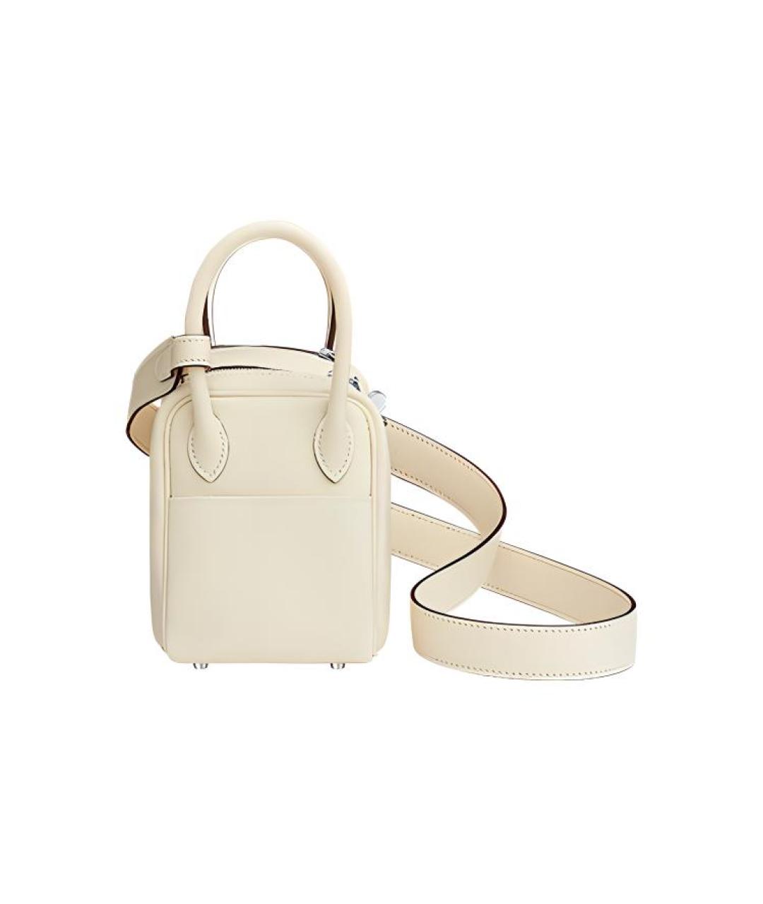 HERMES Бежевая кожаная сумка через плечо, фото 2