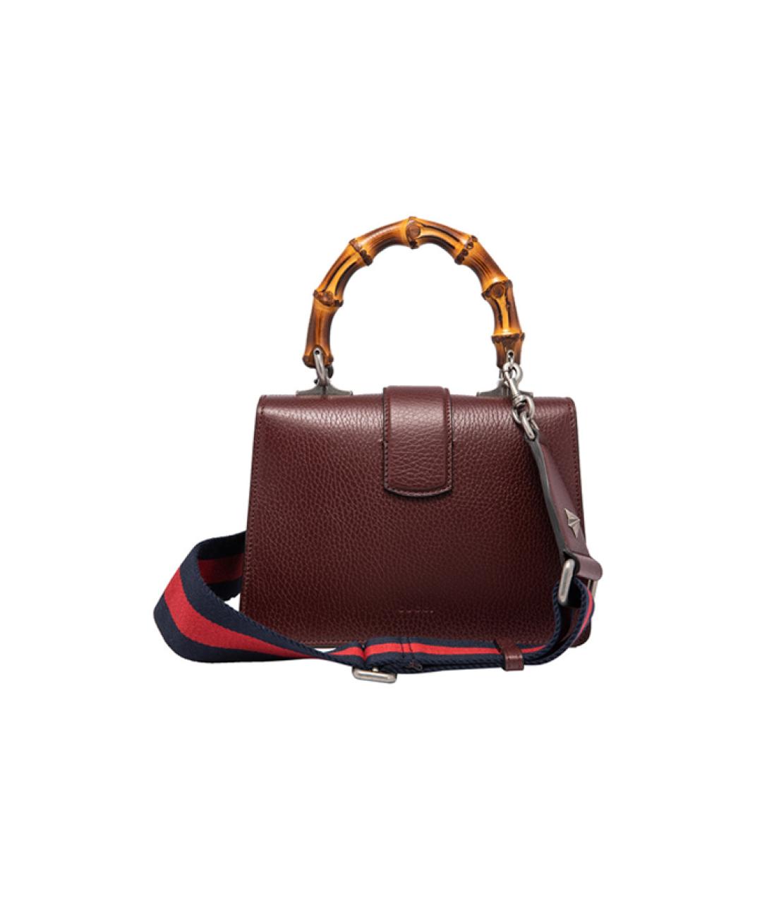 GUCCI Бордовая кожаная сумка через плечо, фото 5