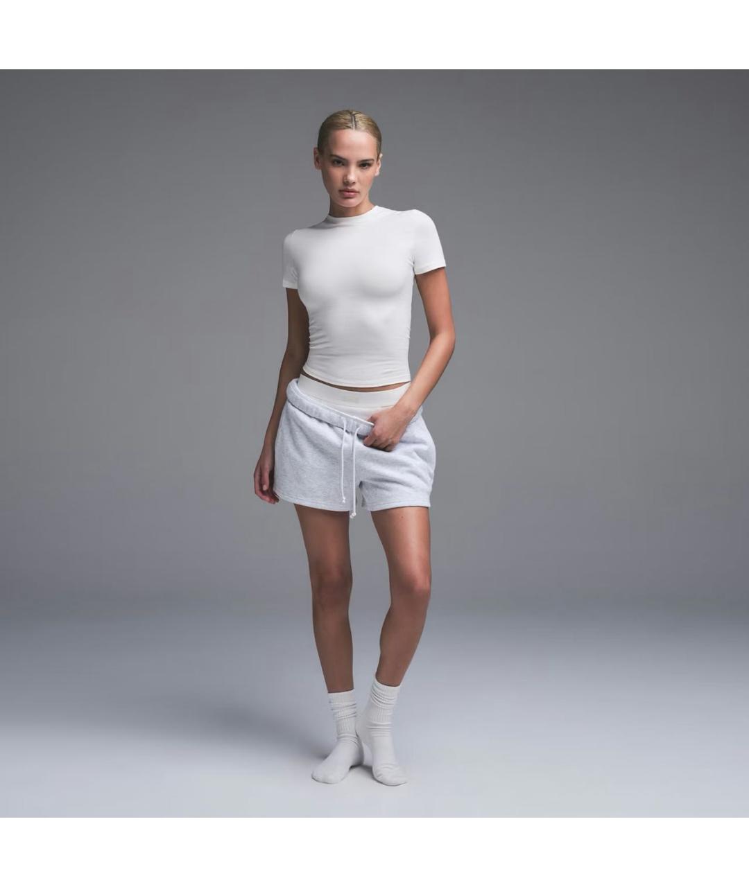 SKIMS Белая хлопковая футболка, фото 7