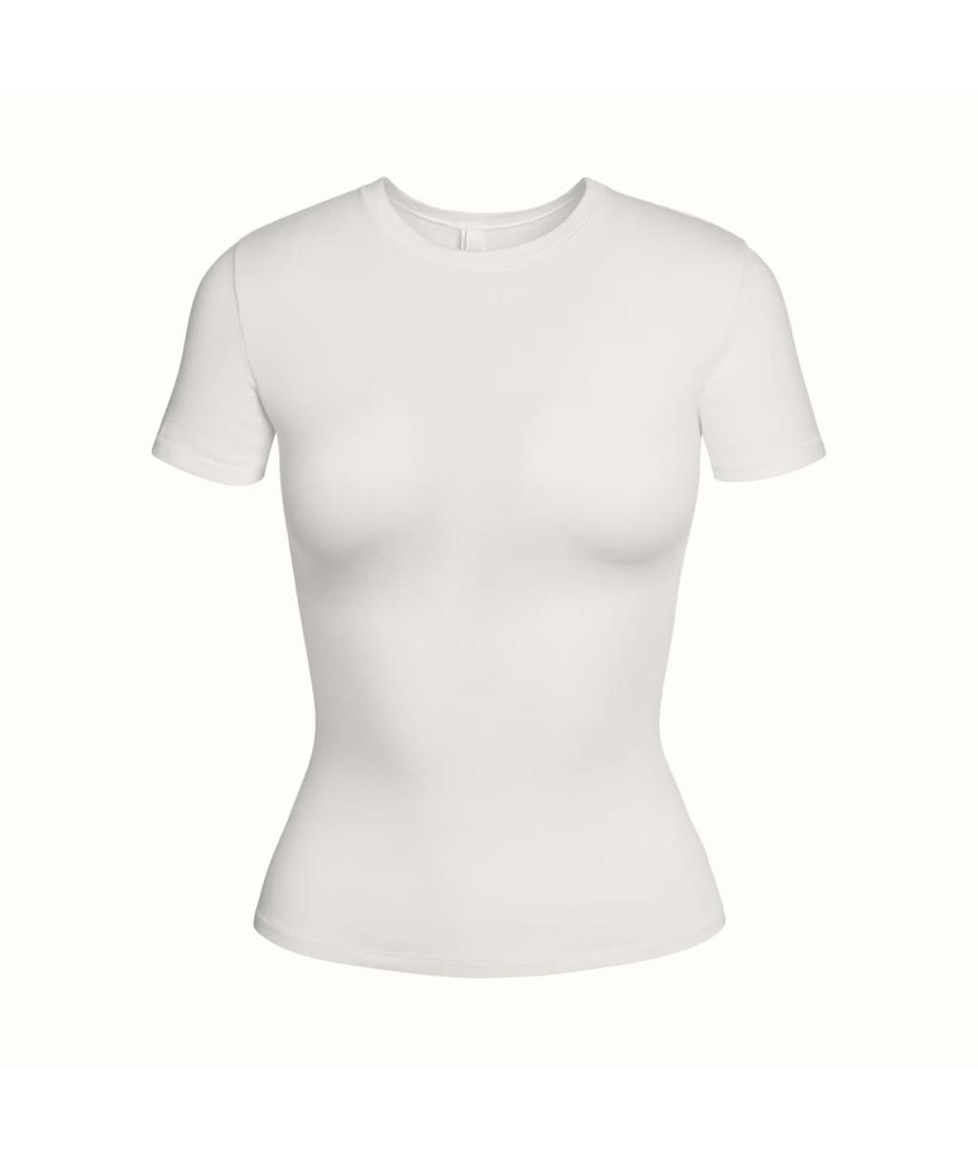 SKIMS Белая хлопковая футболка, фото 9